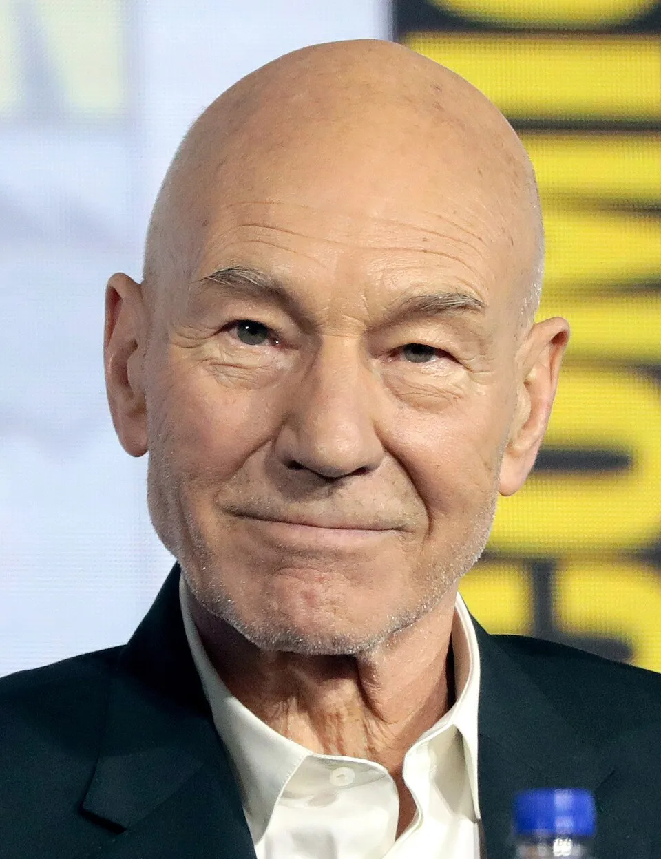 Patrick Stewart speaking at San Diego Comic-Con International, July 20, 2019.