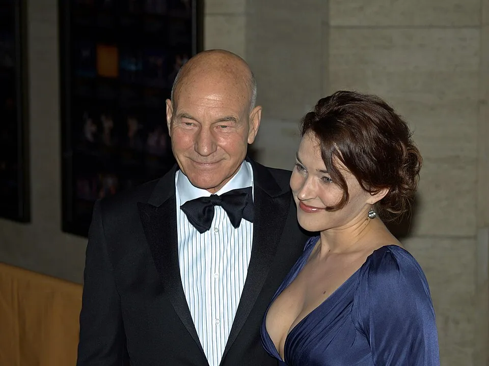 Patrick Stewart and jazz singer Sunny Ozell at the Metropolitan Opera's 2010-11 season opening night, Sept. 27, 2010.