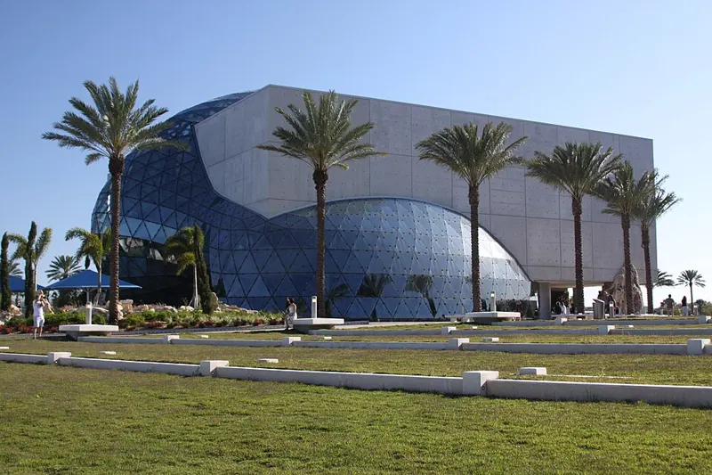 The Dalí Museum building on the St. Petersburg waterfront