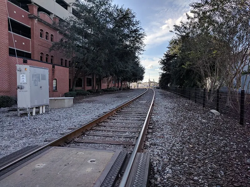 Brick buildings along a street in Ybor City